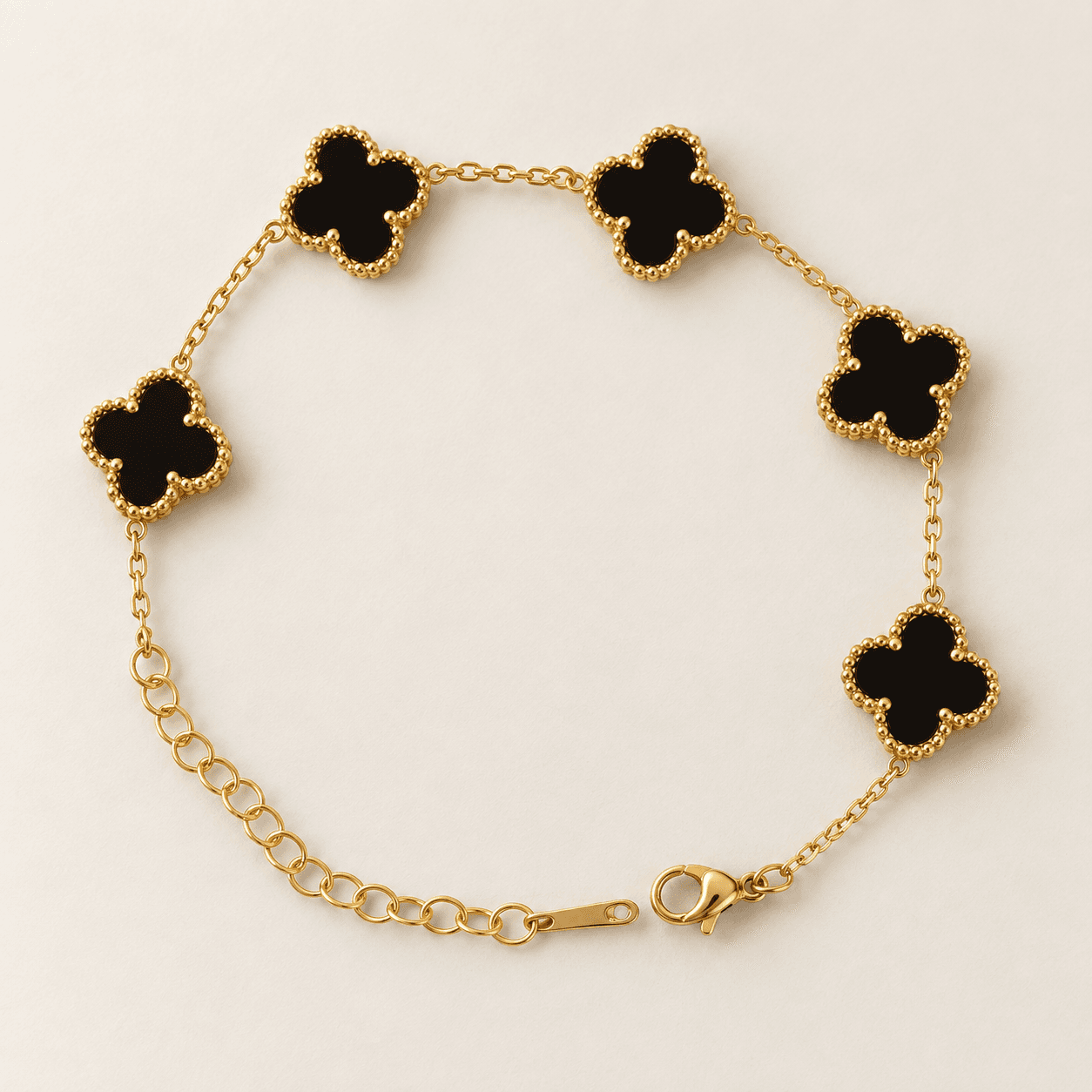 Black Clover Chain Bracelet