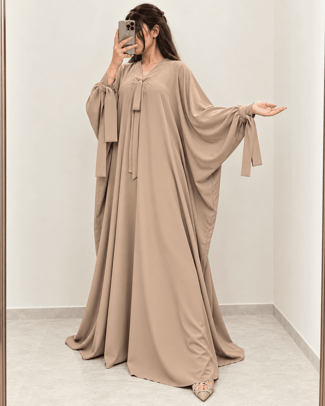 Premium TikTok Fabric Sleeve Belt Kaftaan Abaya