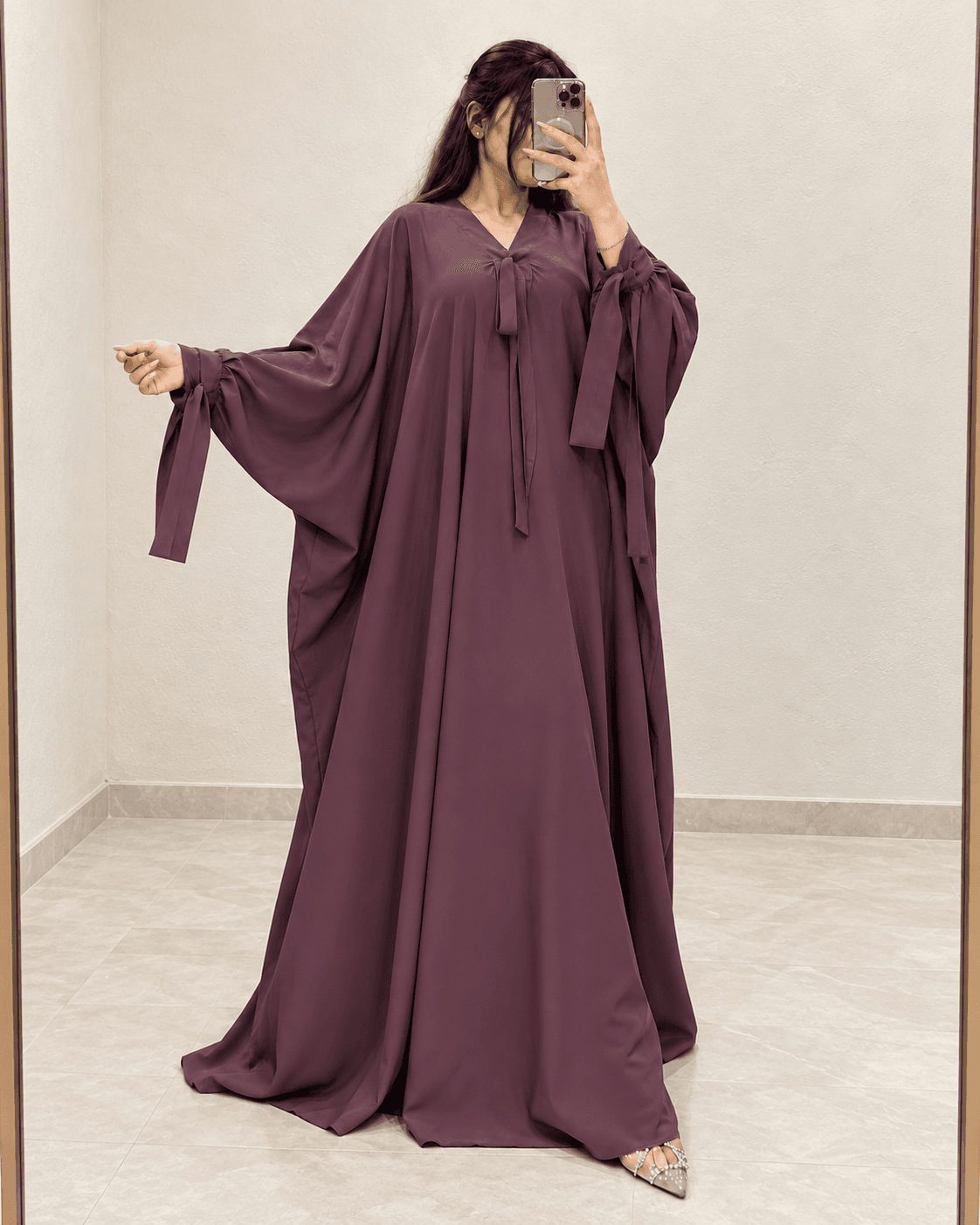 Premium TikTok Fabric Sleeve Belt Kaftaan Abaya