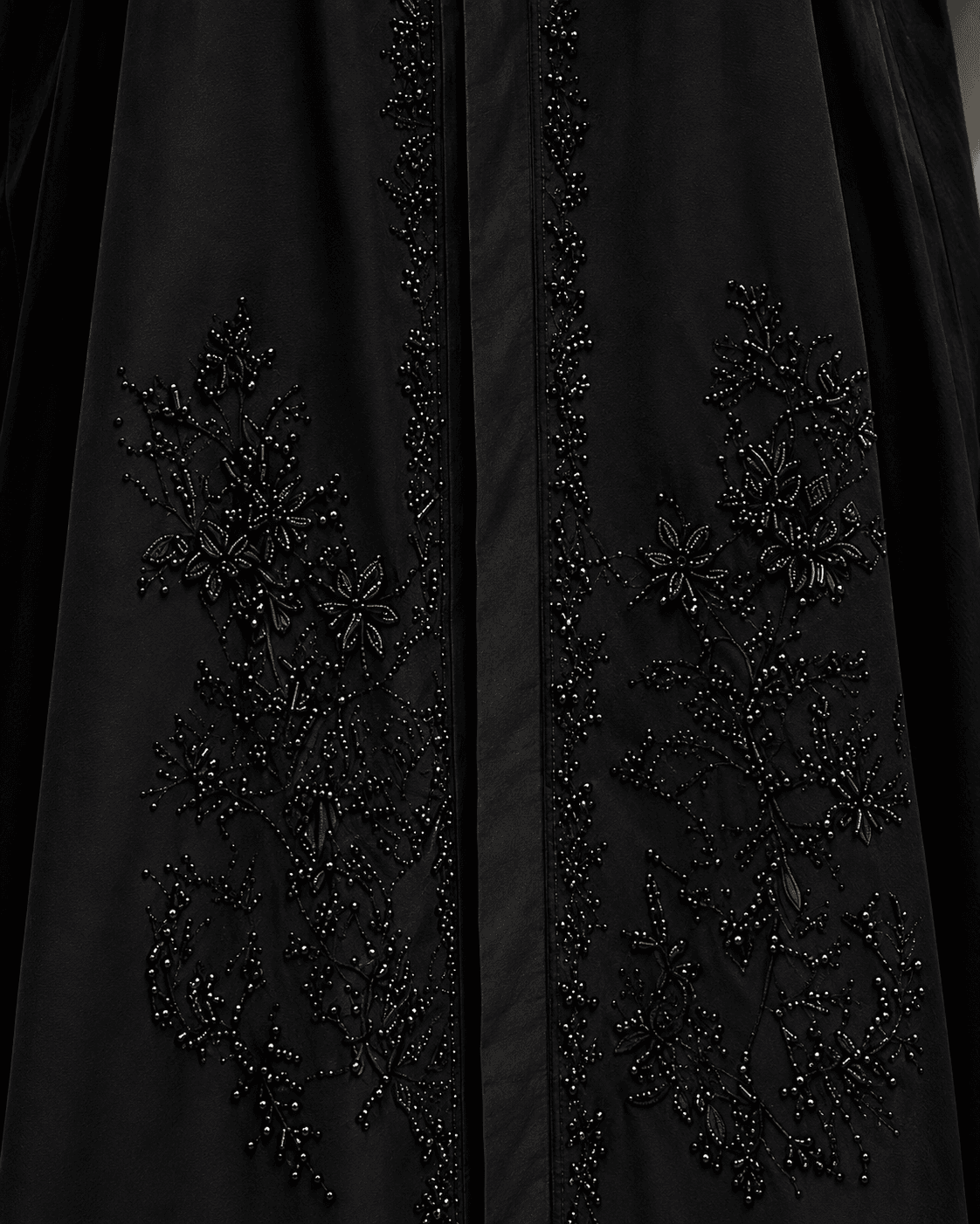 Imported TikTok Fabric Handwork Burqa with Black Dupatta