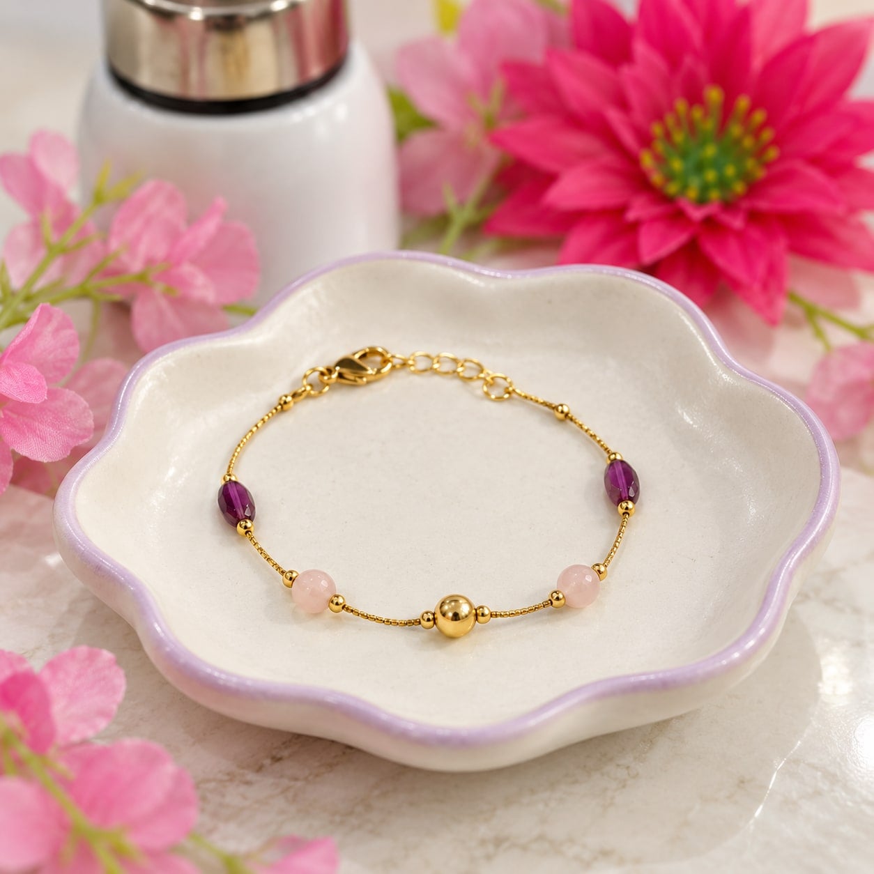 Pastel Glow Beaded Bracelet